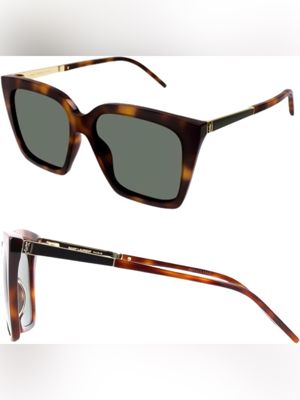 BRAND NEW AUTHENTIC Yves Saint Laurent Tortoiseshell Square Sunglasses